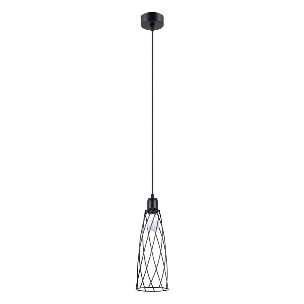 Lampada a sospensione industriale MORENO nera E14 10W Pure Lume