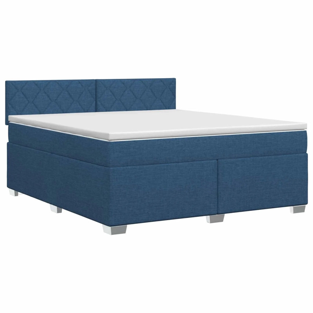 Letto box spring con materasso Blu 140 x 190 cm Tessuto 3450487