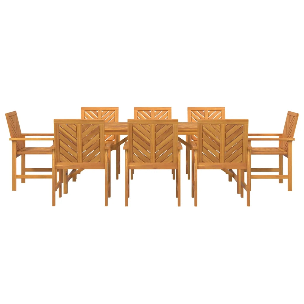 Set da Pranzo per Giardino 9 pcs Marrone 3154117
