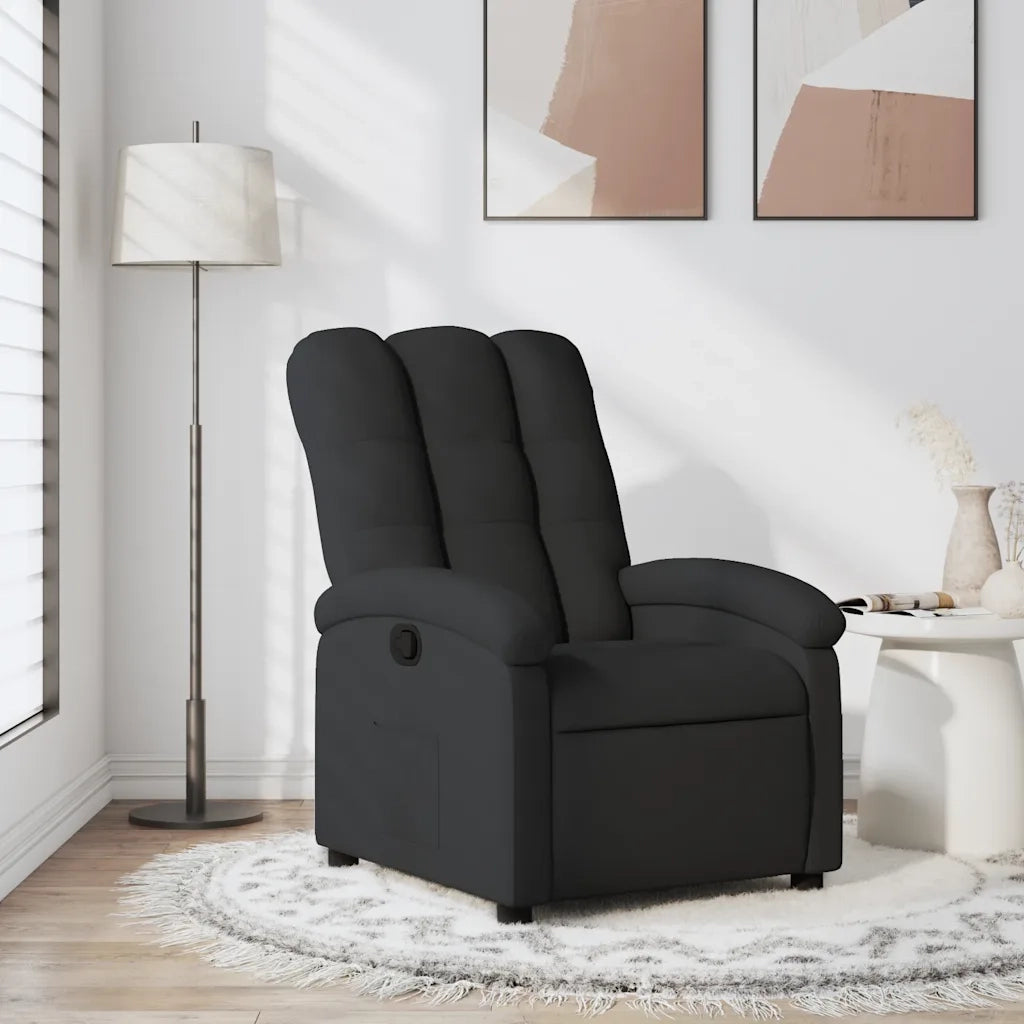 Divano Sedia-Poltrona reclinabile in tessuto nero 559949