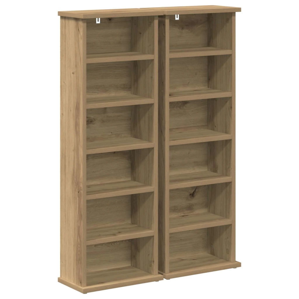 Mobile per CD 2 pz Rovere Artigianale 60 x 17 x 92 cm 8012761