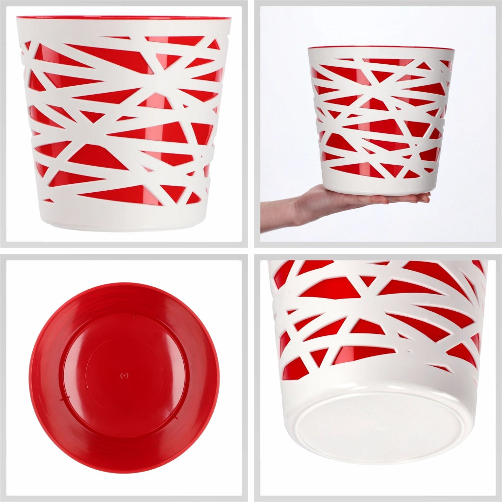 KADAX - Inserto in plastica per vaso di fiori e piante, 19 cm, rosso