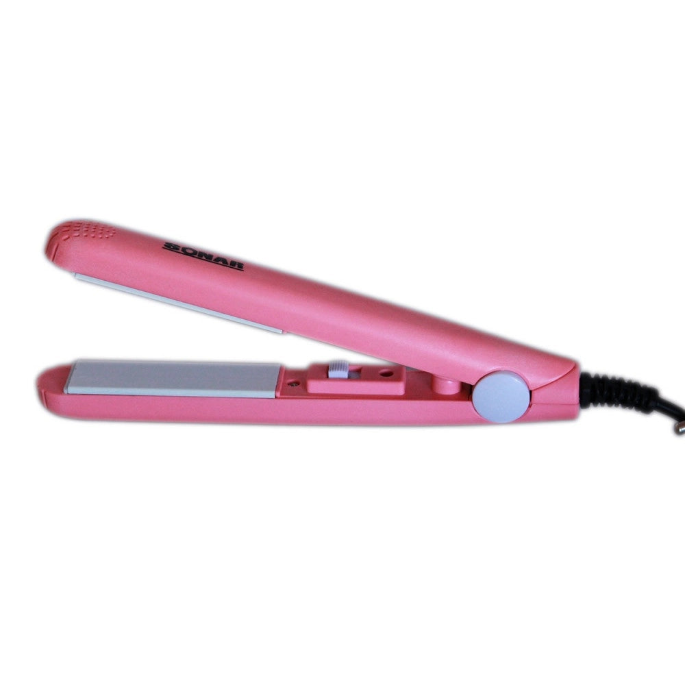 Trade Shop - Mini Piastra In Ceramica Per Capelli Lisci Da Viaggio Borsa 200°c 20w Sonar Sn02 -
