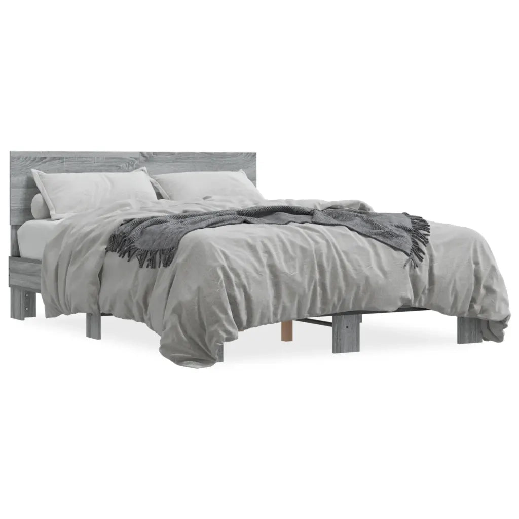 Giroletto Grigio Sonoma 135x190 cm in Legno Multistrato Metallo 3280210