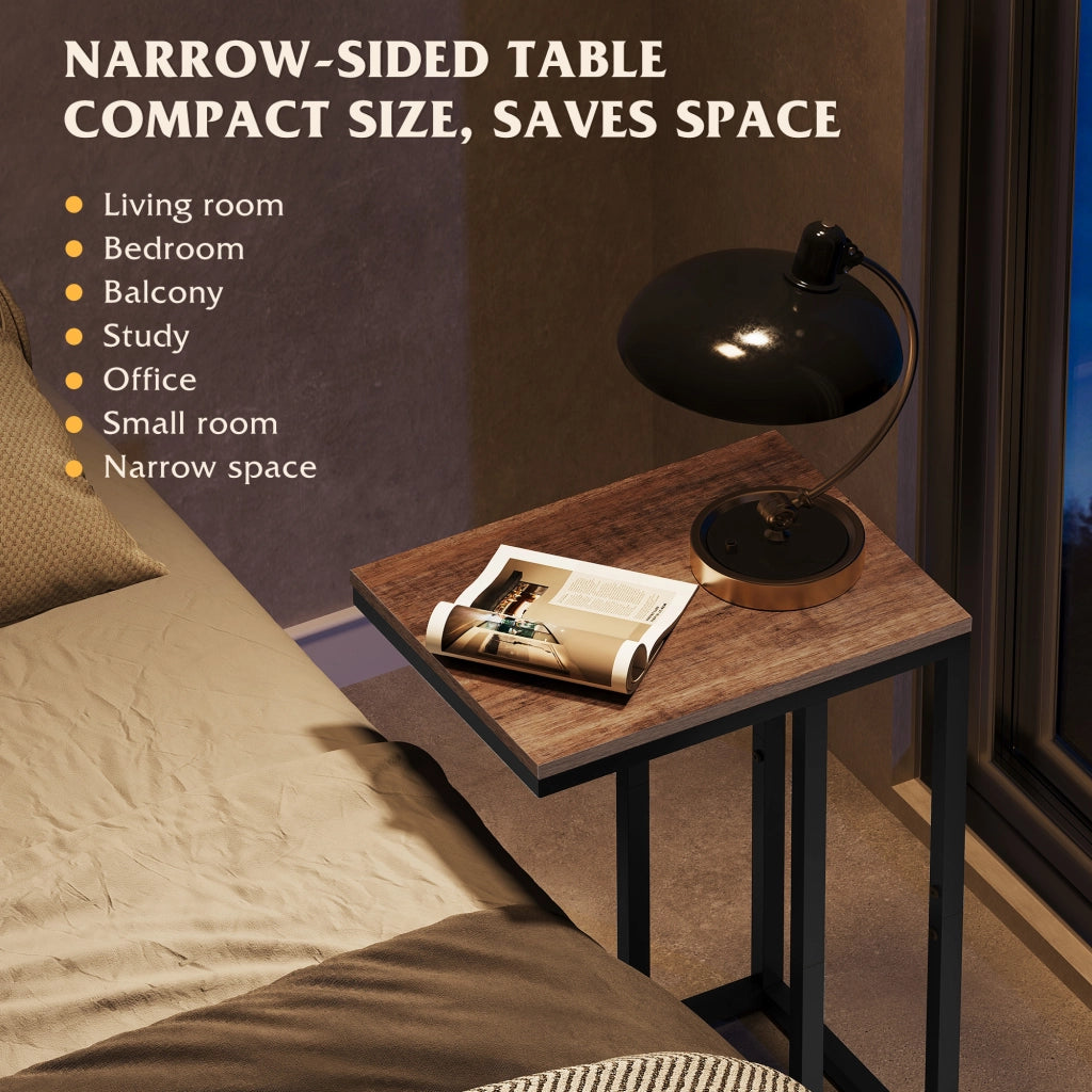 Tavolino da salotto C-Shaped ¨C zephmum ¨C marrone metallo