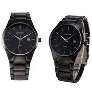 Trade Shop - Curren Orologio Da Polso Uomo Acciaio Inox Analogico Quarzo Quadrante Nero -