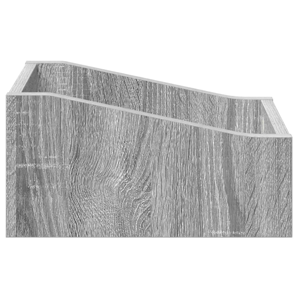 Scatola per dischi LP Sonoma grigio 23 x 33 x 16 cm 8012788