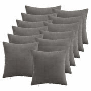 Federa 12 pcs HEERLEN Grigio Scuro 40 x 40 cm corduroy 908448