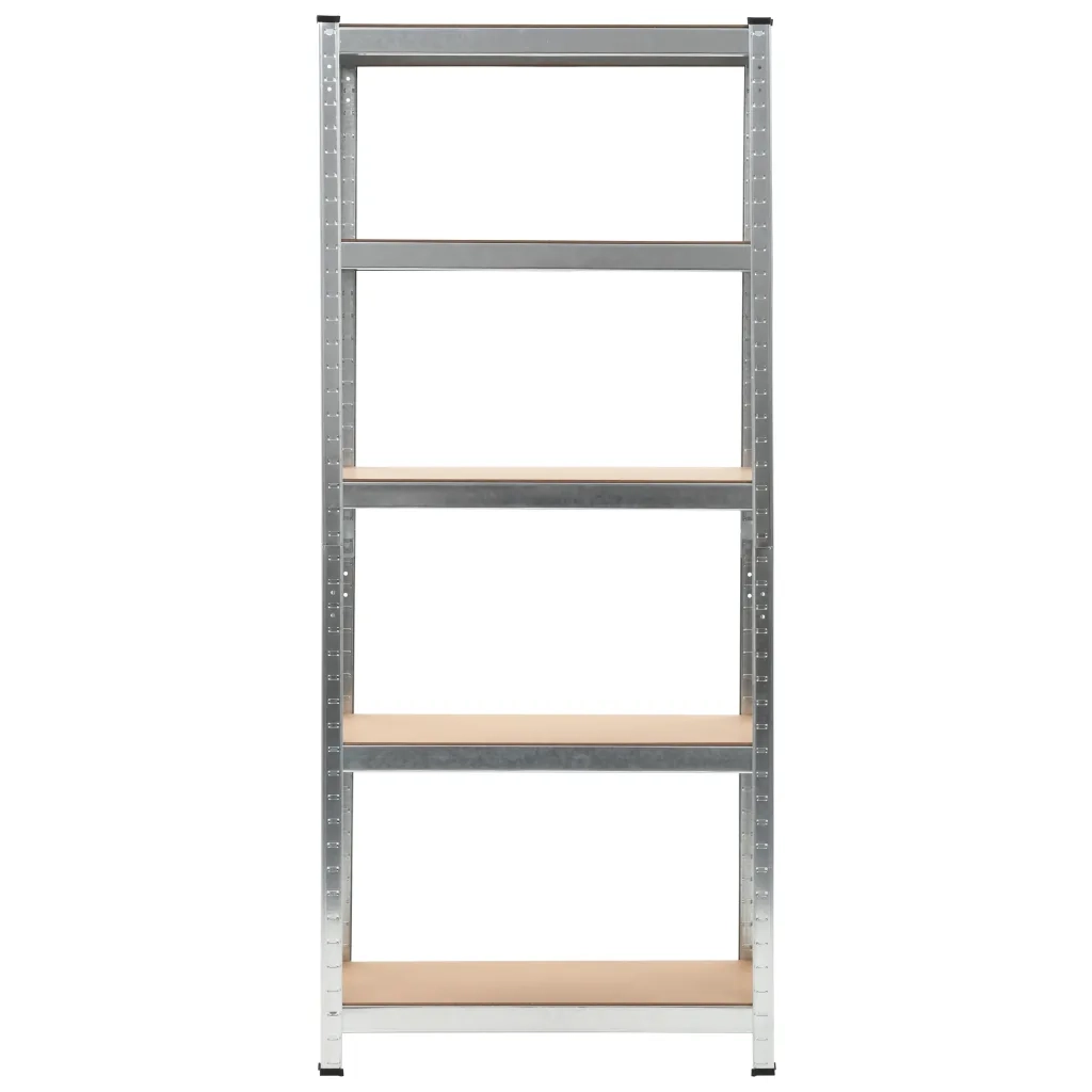 Scaffali 5 Ripiani 3 pz Argento in Acciaio e Legno Multistrato CFW8190175