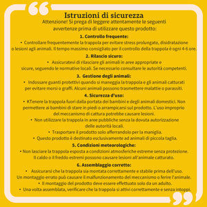 Gabbia Trappola per Animali Piccoli 100x25x28 cm conPorta e Maniglia in Acciaio Verde Scuro