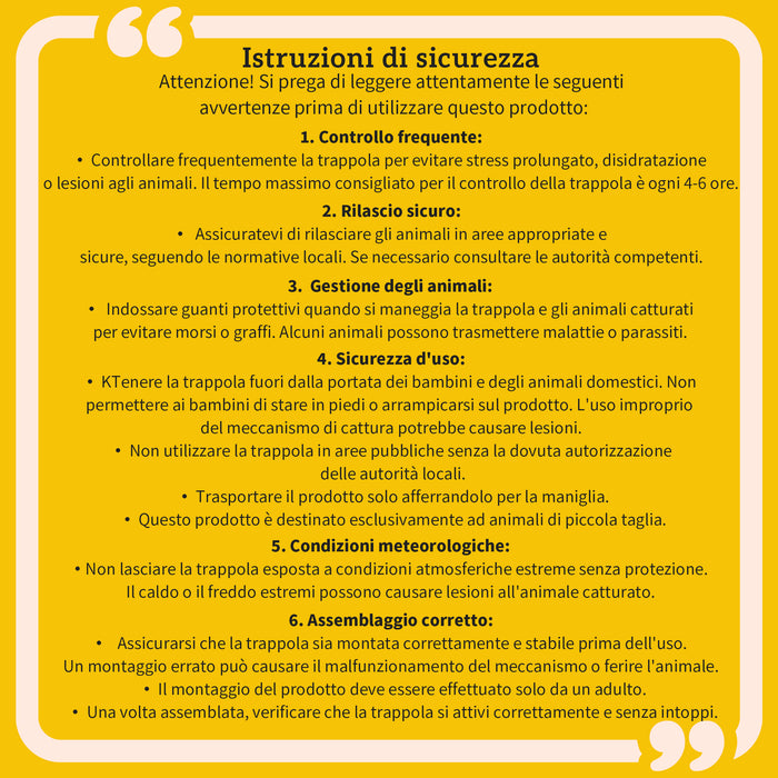 Gabbia Trappola per Animali Piccoli 100x25x28 cm conPorta e Maniglia in Acciaio Verde Scuro