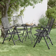 Sedie Giardino Pieghevoli 4 pz Rete Metallica Espansa Antracite 317341