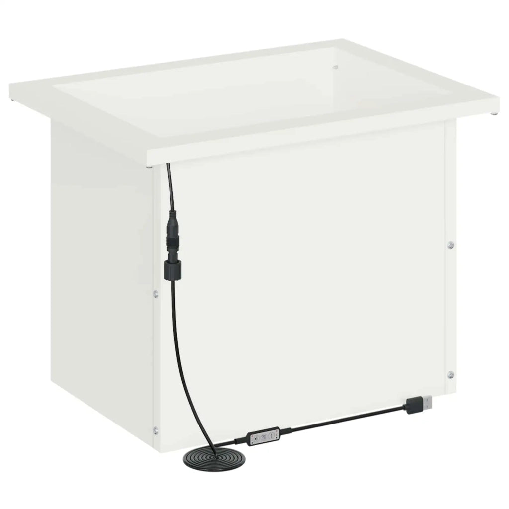 Fioriera da giardino con LED 2 pz Bianco 30 x 40 x 30 cm 8008073