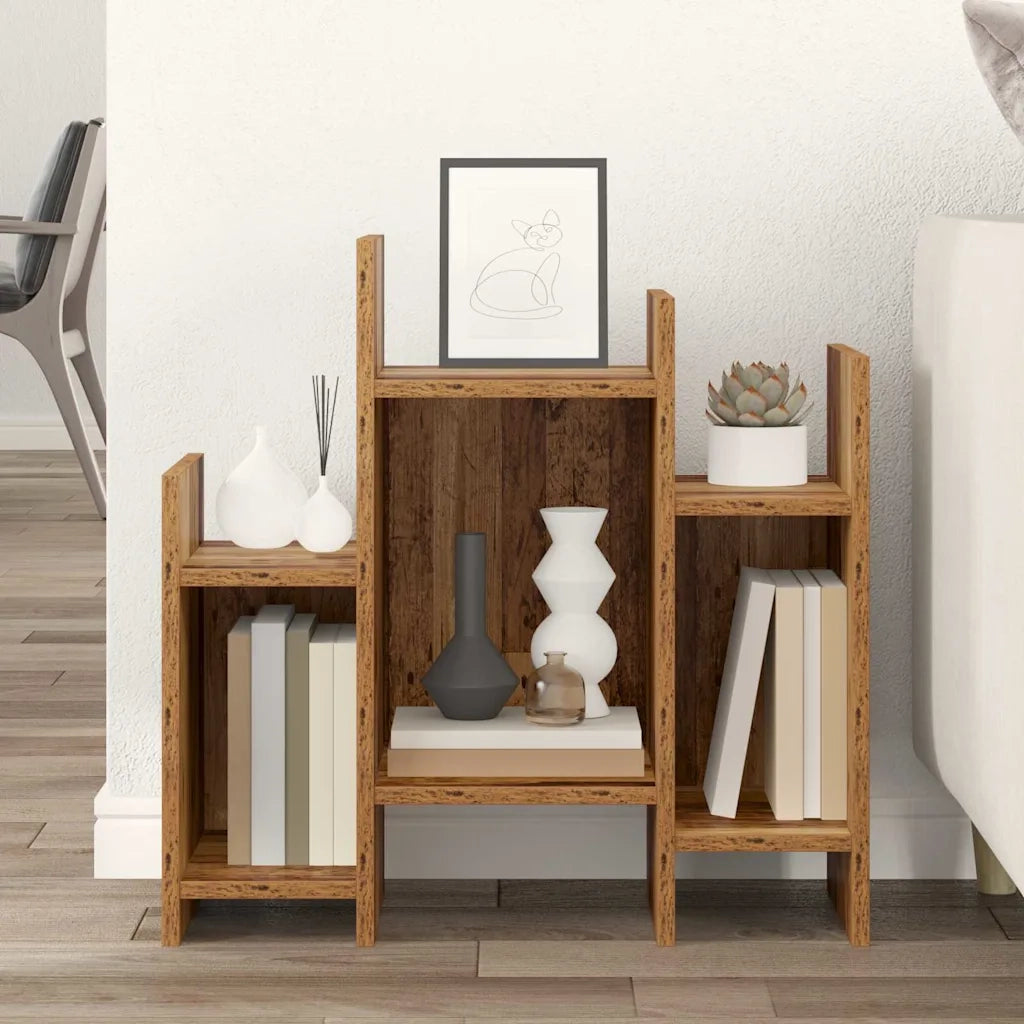 vidaXL Mobile laterale Legno vecchio 60 x 26 x 60 cm Legno multistrato