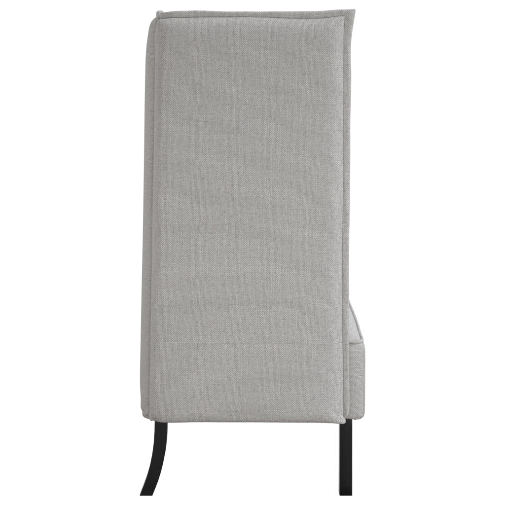 Divano Alto Grigio Chiaro 109x56x121 cm Tessuto