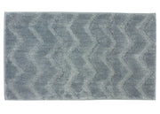Tappeto Casa Bagno Morbido In Tinta Unita Zig Zag Modello ZigZagaria - 60x120 - Azzurro