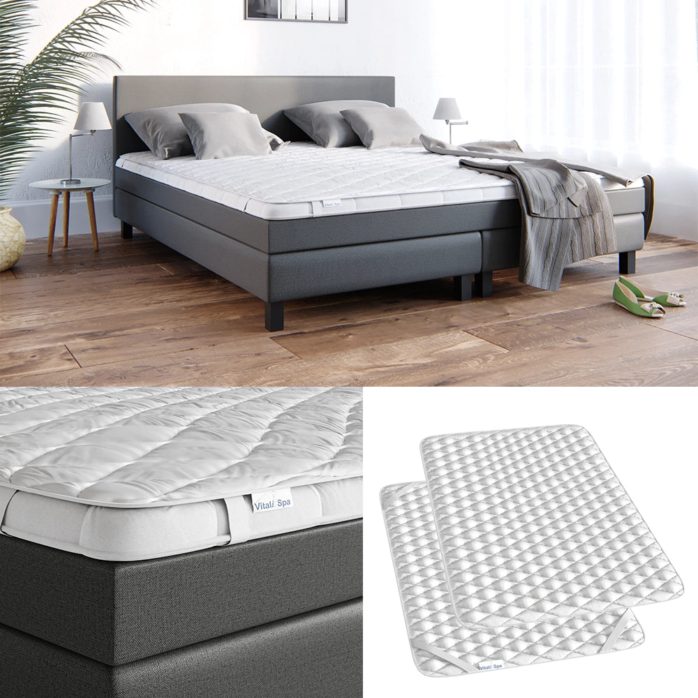 Vitalispa Protezione per materasso Bianco 140 x 200 cm Lavabile e adatto all'asciugatura in asciugatrice