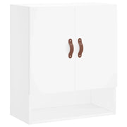 Mobiletto a muro bianco 60 x 31 x 70 cm ampio e pratico spazio contenitivo design minimalista in legno composito bianco 02_0048750