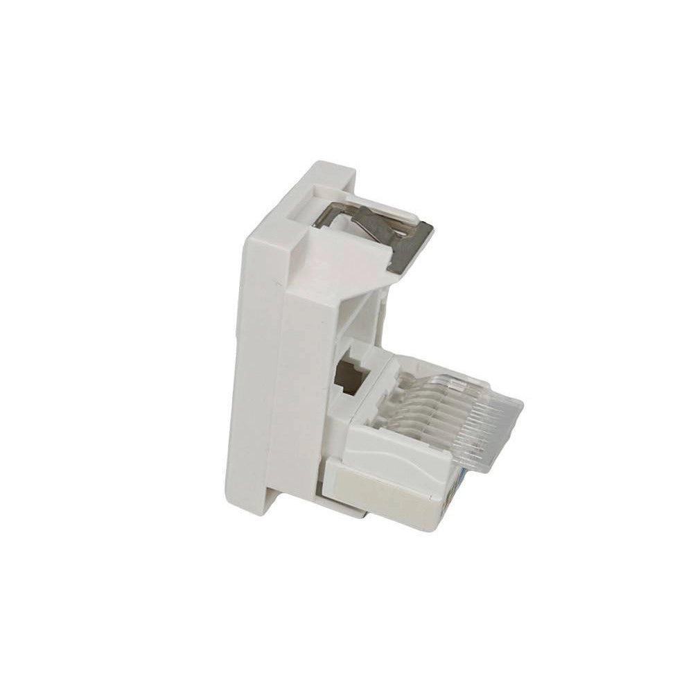 Trade Shop - Presa Dati Connettore Rj45 Cat5e Bianco Coperchio Compatibile Bticino Axolute -