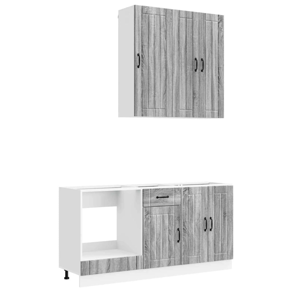 Unità Cucina LUCCA 5 pcs Sonoma grigio Legno ingegnerizzato 3438271