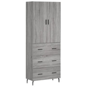 Credenza | Madia | Buffet da pranzo | Armadio da pranzo Grigio Sonoma 69,5x34x180 cm in Legno Multistrato
