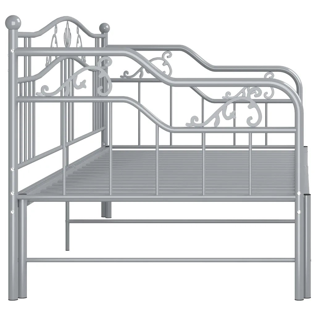 Telaio Divano Letto Estraibile Grigio in Metallo 90x200 cm 324766