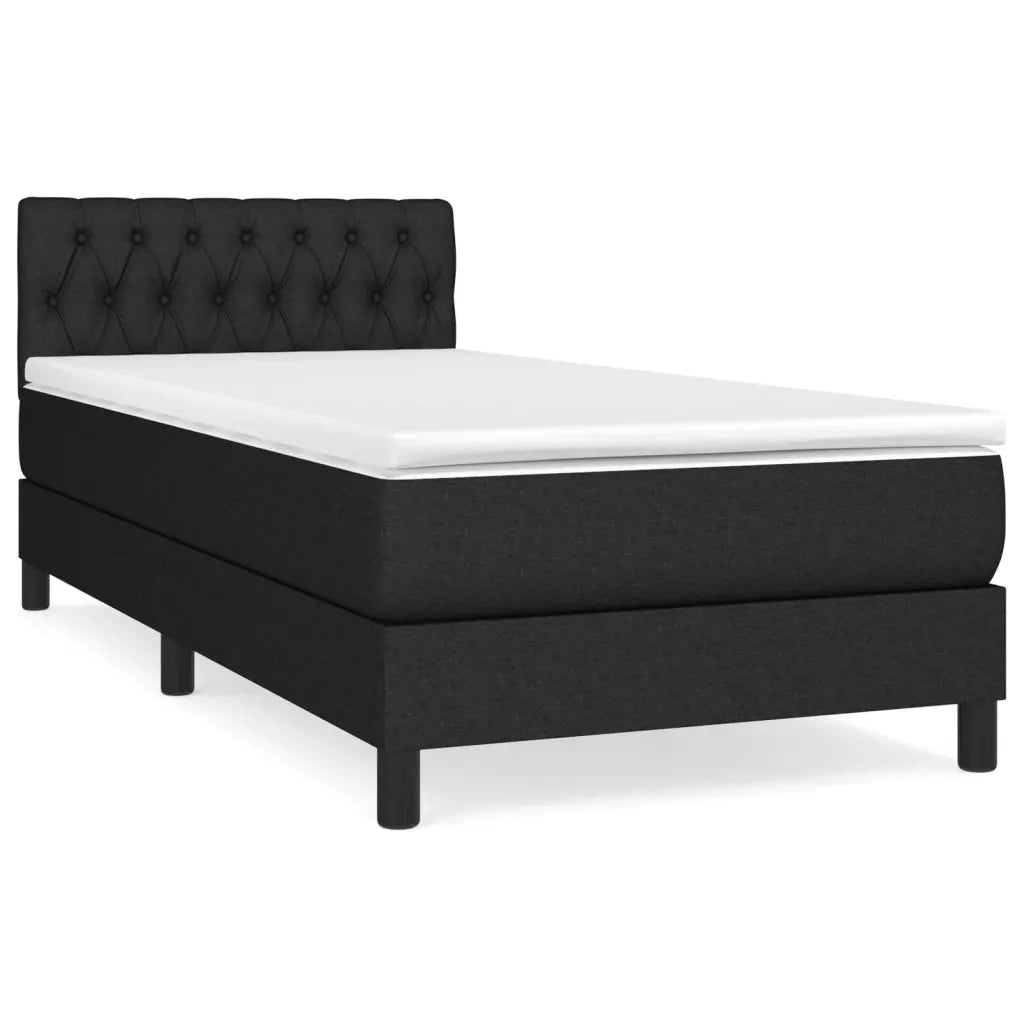 Giroletto a Molle con Materasso Nero 90x200 cm in Tessuto cod mxl 34358