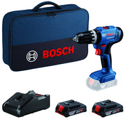 Bosch TRAPANO AVVITATORE CON PERCUSSIONE GSB 18V-25 2 batterie 2,0 Ah con borsa