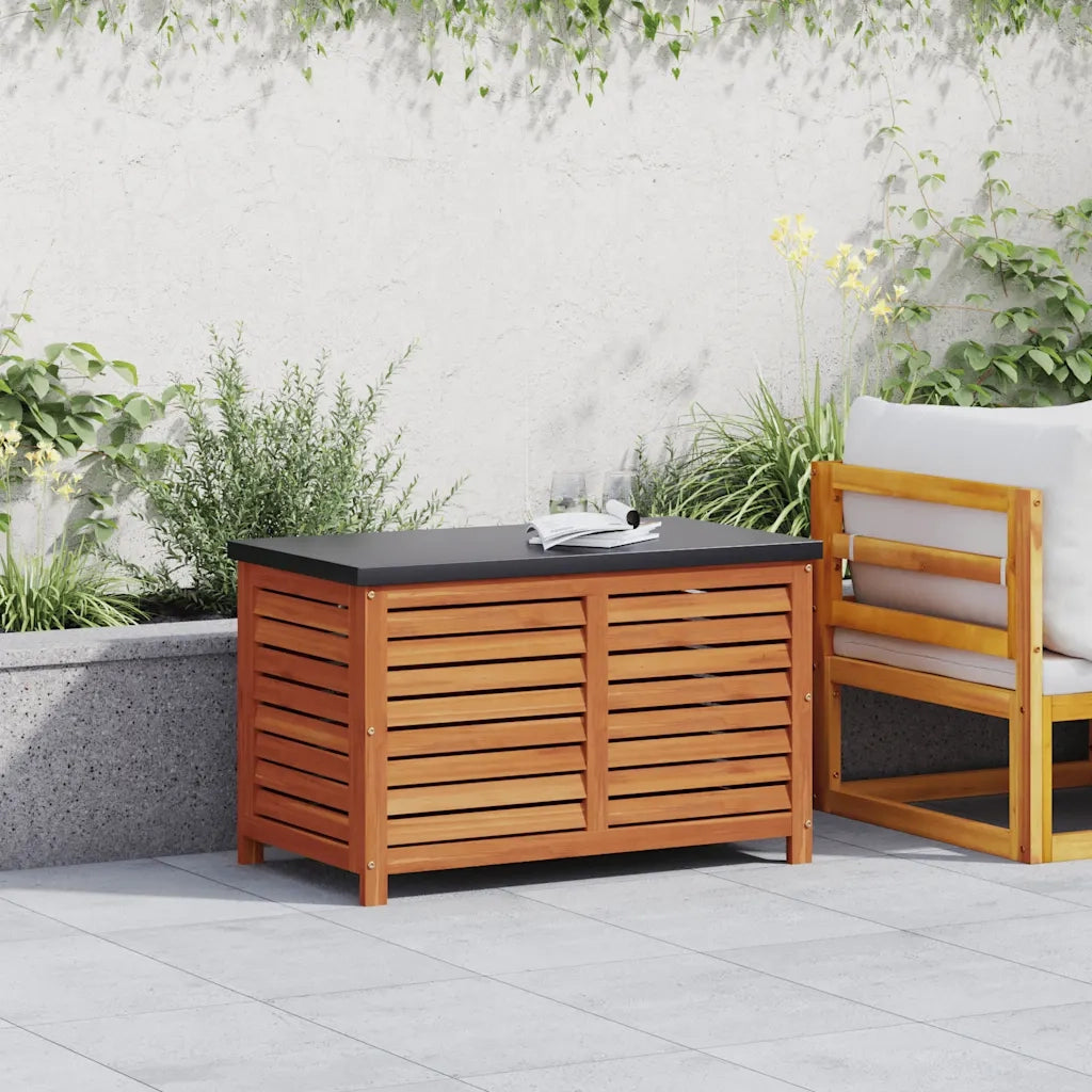Contenitore da Giardino 90x48x55 cm Legno Massello di Eucalipto 367839