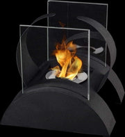 Haard a Bioetanolo a Quattro Vie con Vetrata a Due Faccia - Tavola da 19cm di Altezza - Riscaldamento a Fiamma per Interno Esterno - Balcone Salotto - Richiede Contenuto HTML - Tavola da Fiamma