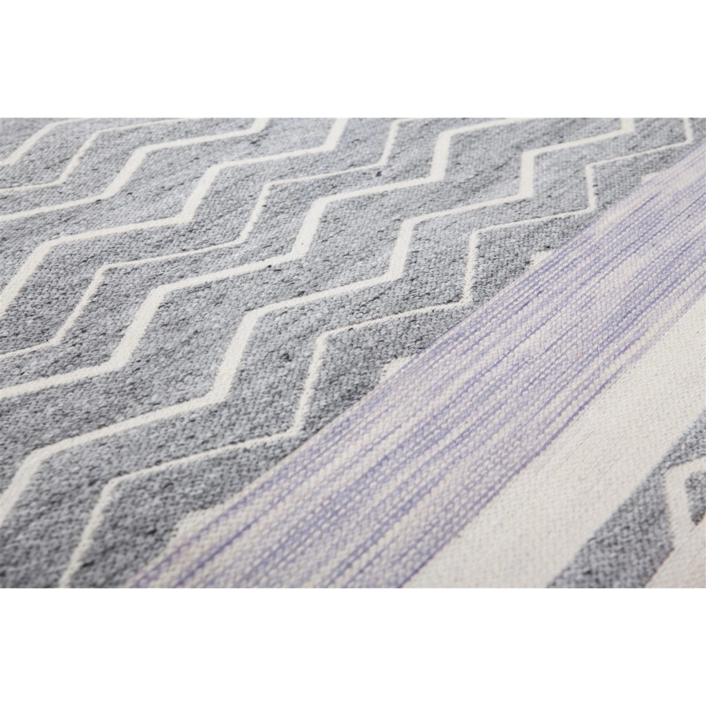 Tappeto Mirage in lana e viscosa viola e grigio 160x230 cm