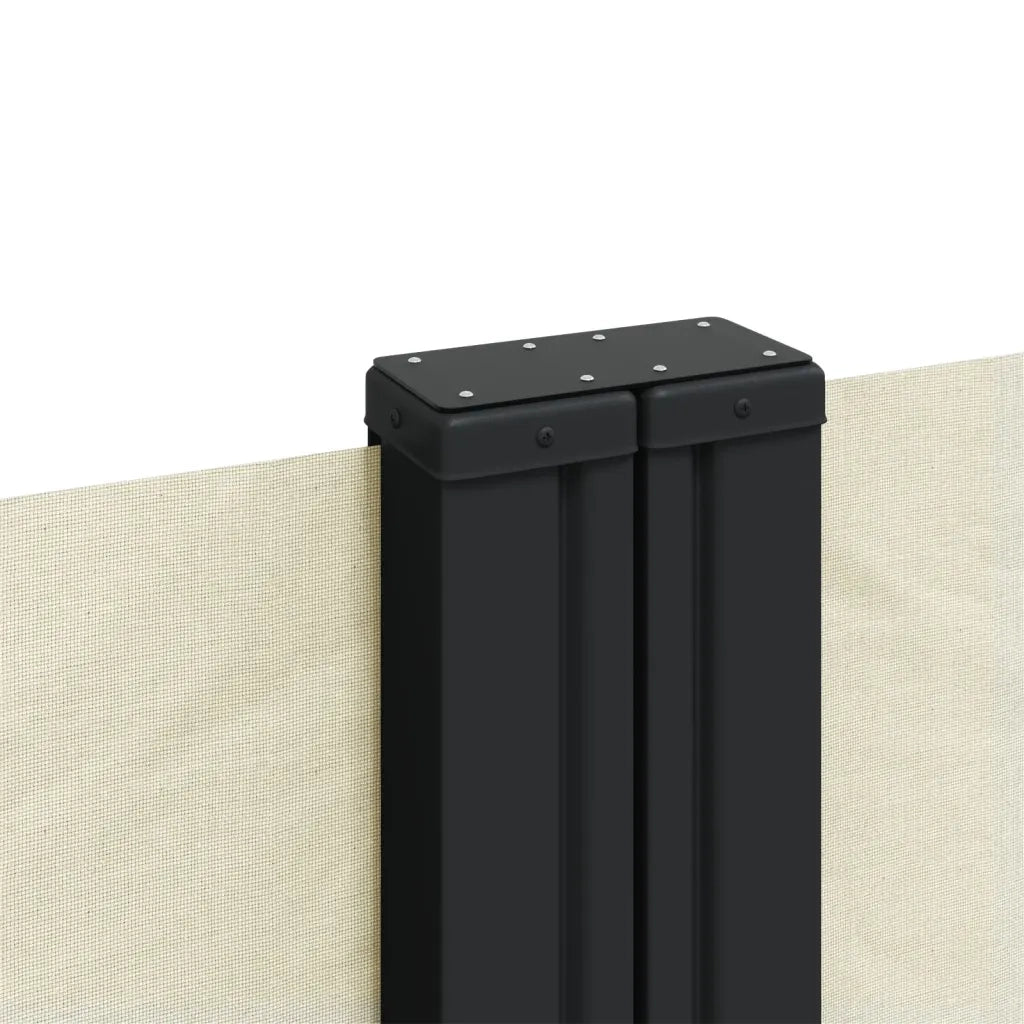 Tenda da Sole Laterale Retrattile-Tenda parasole per balcone per giardino Crema 140x1200 cm