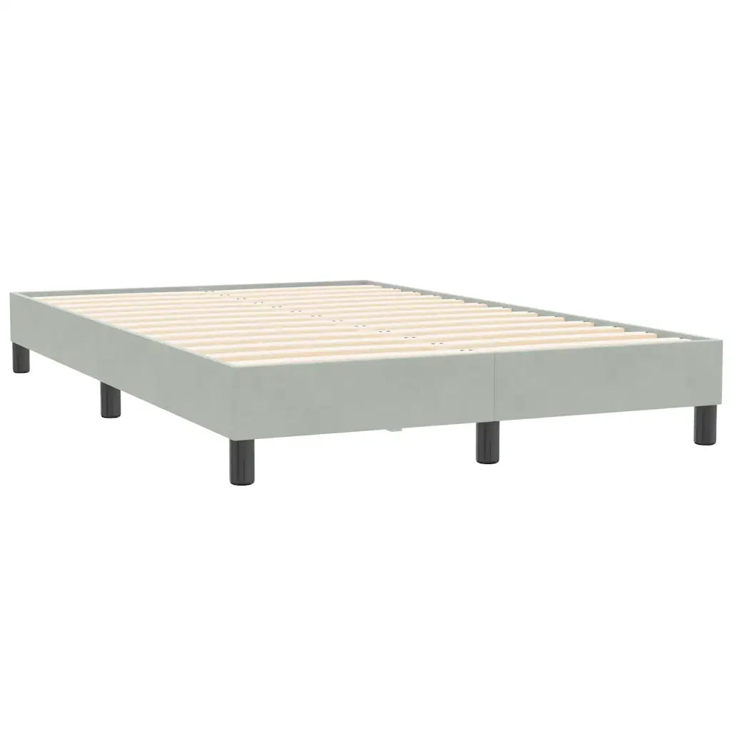 vidaXL Giroletto Molle senza Materasso Grigio Chiaro 120x210cm Velluto