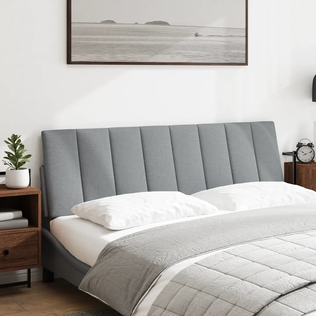 Cuscino Testiera Hanko Grigio Chiaro 160 cm in Tessuto CFW7063762