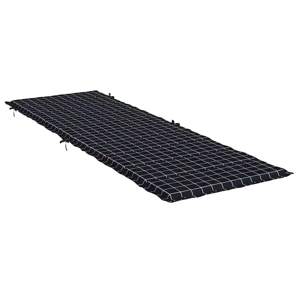 Cuscino per Lettino con Motivo a Quadri Nero in Tessuto Oxford 361356