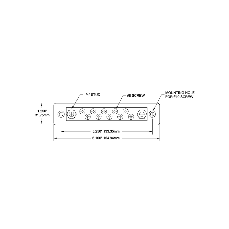 BARRA DI CONNESSIONE 10+2 TERMINALI COVER PER 4102301/03
