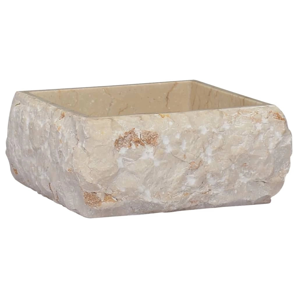 Lavandino da bagno lavabo da appoggio lavabo da WC lavabo da bagno lavabo da interno 30 x 30 cm marmo crema 02_0002818
