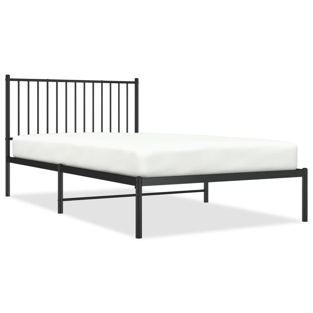 Giroletto con Testiera in Metallo Nero 107x203 cmcod mxl 106268