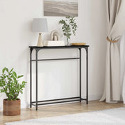 Tavolo consolle Rovere Nero 75 x 19,5 x 75 cm 863505