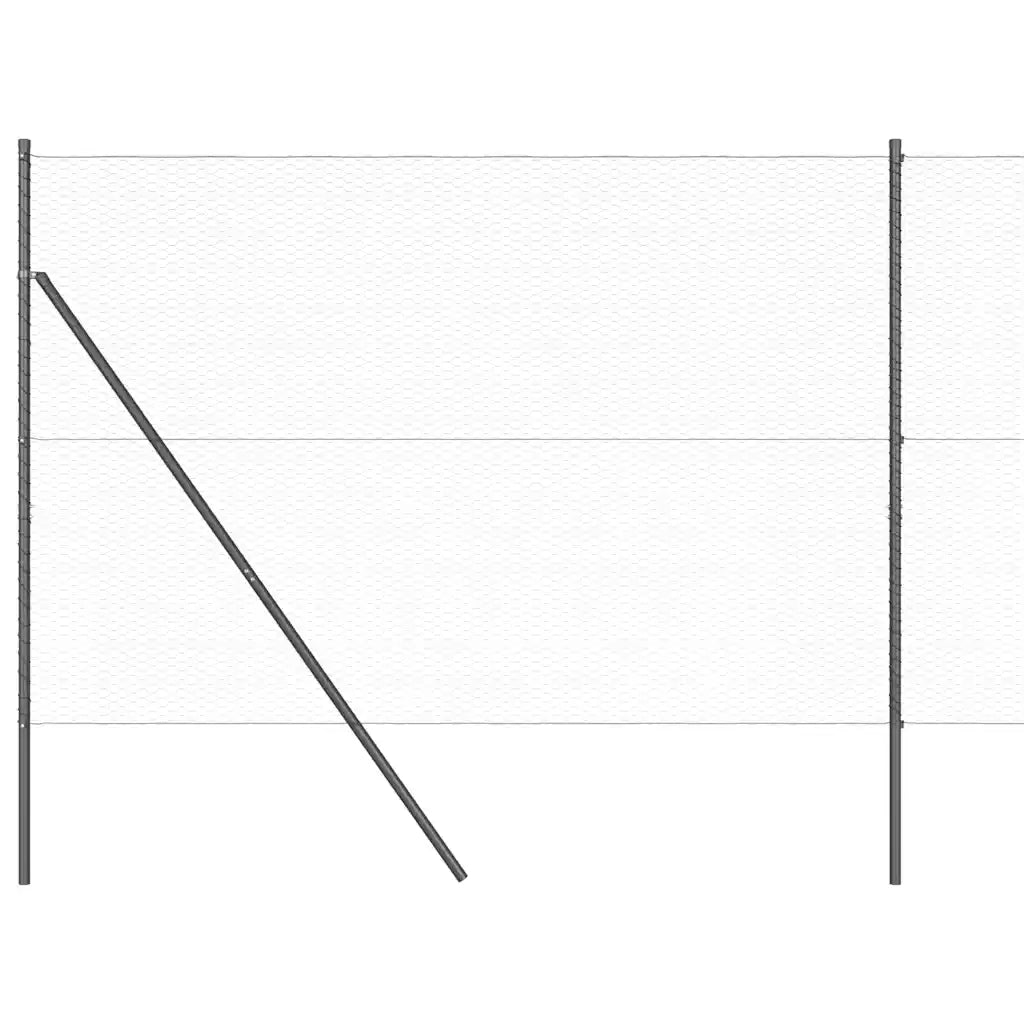 Palo della recinzione Grigio 25 x 1,6 m (rete da 25 mm)