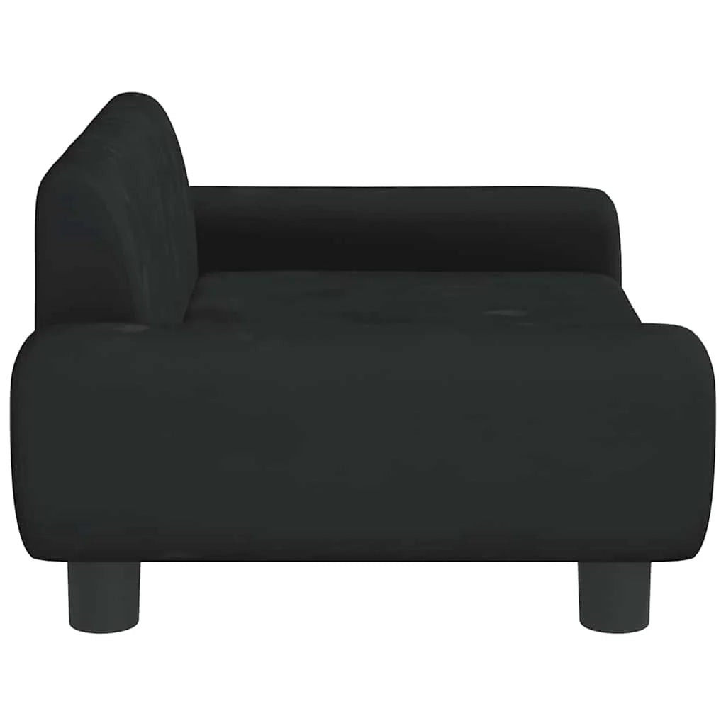 Cuccia per cani comoda 70 x 45 x 33 cm velluto nero 02_0042877