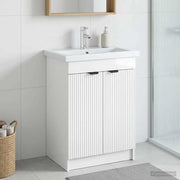 Mobiletto da bagno sotto il lavello Bianco Lucido 890098