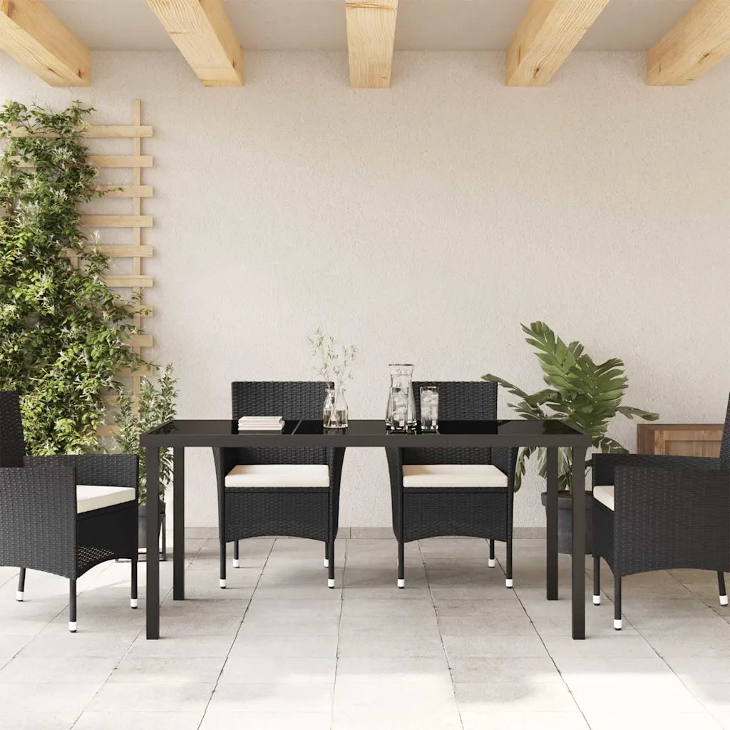 Tavolo da Giardino Nero 160 x 80 x 73 cm Metallo 42010314