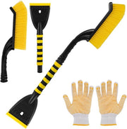 Kit di pulizia e spazzolatura invernale per auto con guanto - nero - 1 pezzo