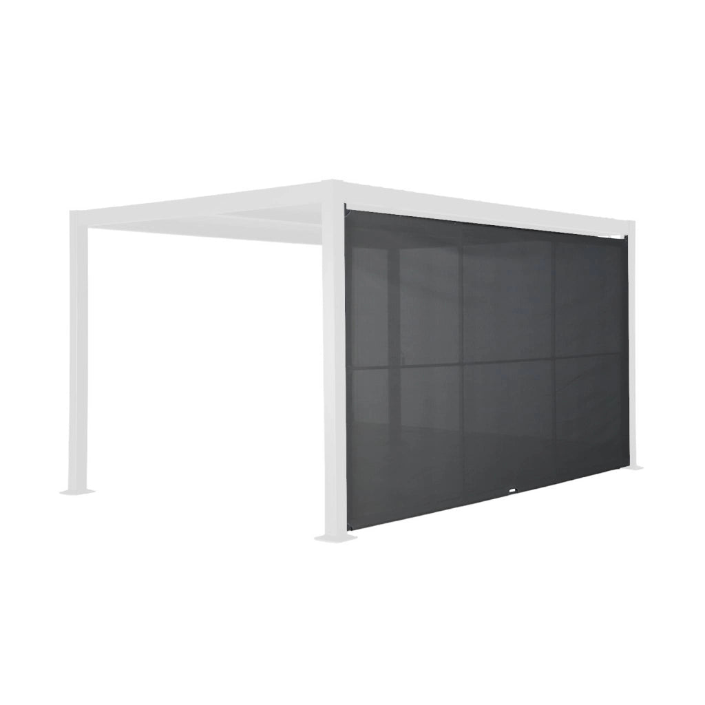 Tenda 4m in alluminio e textilene per pergola bioclimatica, antracite