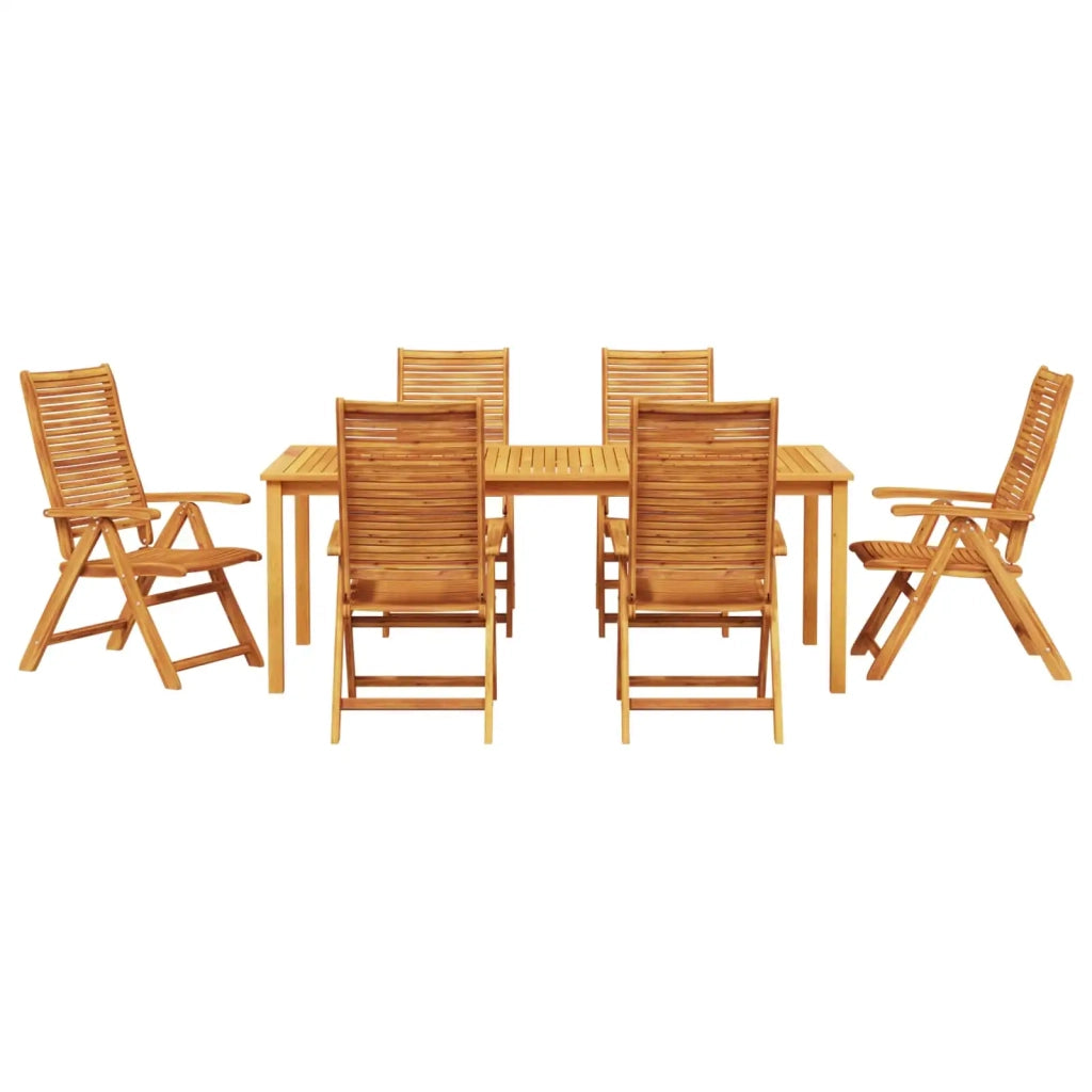 Set da Pranzo per Giardino 7 pcs Marrone 3375628
