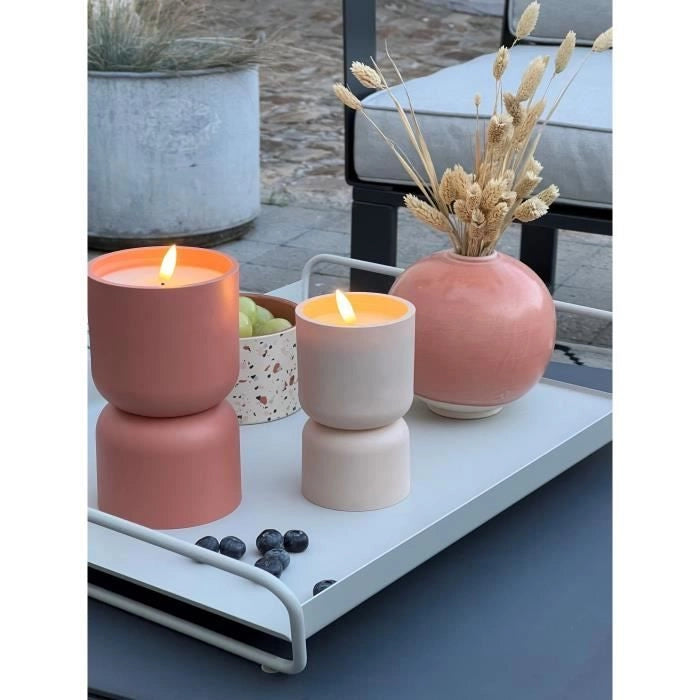 Lampada da tavolo per esterno - BRILLIANT - LOVERE - Forma di candela - Plastica - 3 W - Beige e marrone chiaro