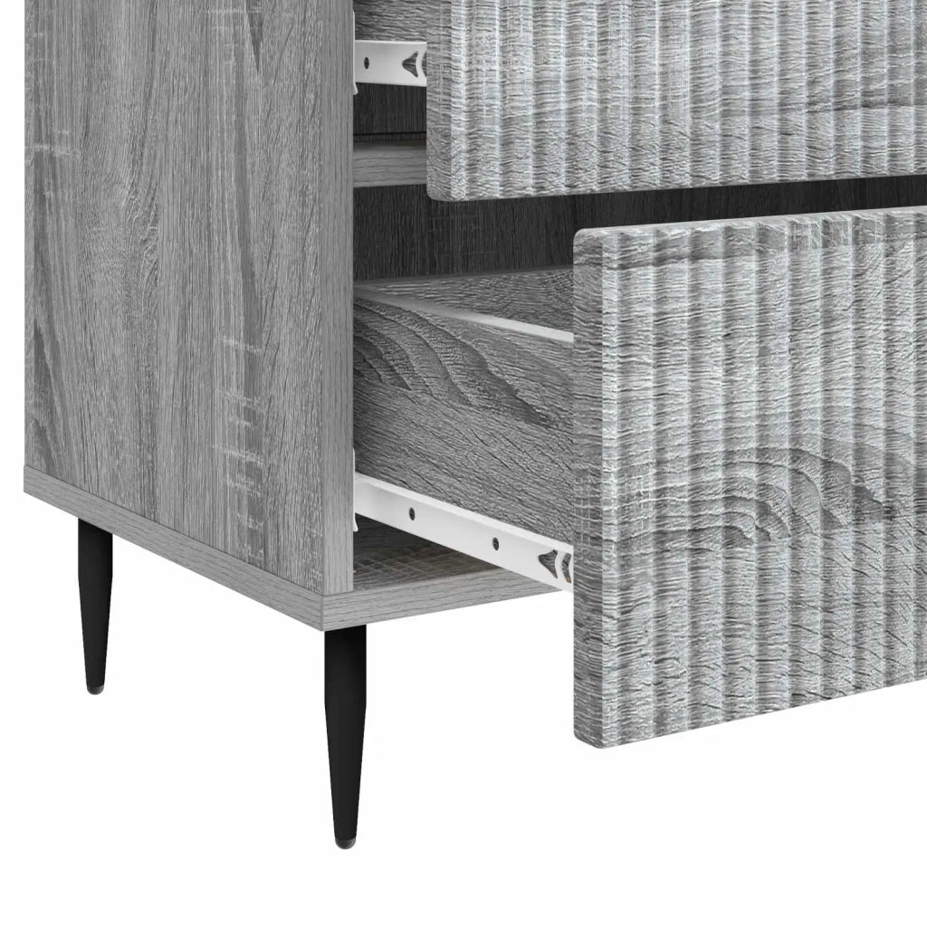 Armadio da Notte con cassetto Grigio Sonoma 62 x 34,5 x 47,5 cm