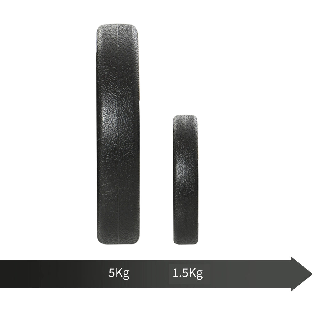 EasyComfort Set Manubri Palestra 50kg (8x5kg, 4x1.5kg), Pesi Palestra con 12 Dischi da 1.5kg, 5kg, Փ25mm, per Allenamento a Casa