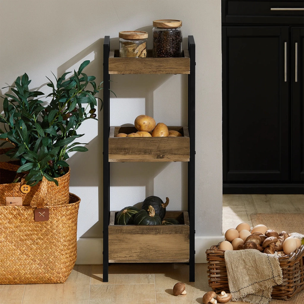 biancheria bagno cesta bagno cesta biancheria Scaffale Bagno cesta scaffale mobili bagno salvaspazio marrone FRG226-F